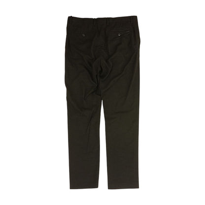 Beige Solid Dress Pants