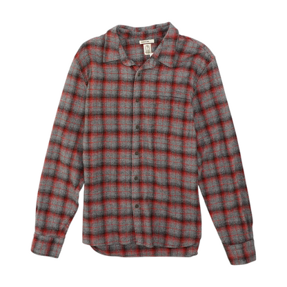 Gray Plaid Flannel Button Down