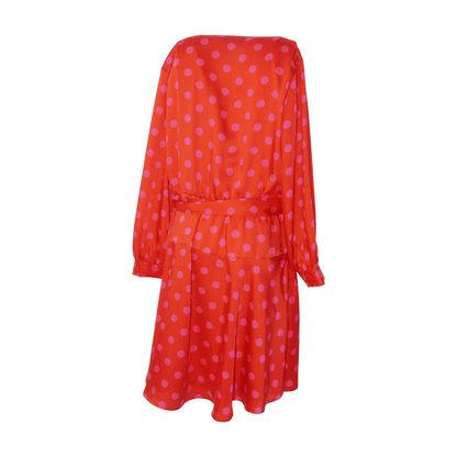Red Polka Dot Midi Dress