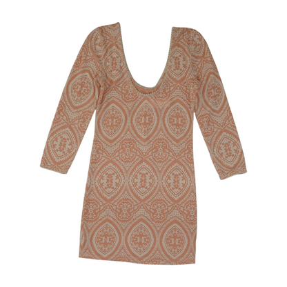 Peach Graphic Blouse