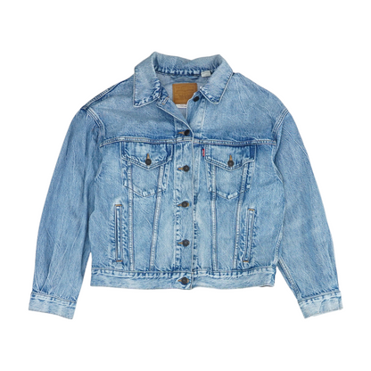 Blue Solid Denim Jacket