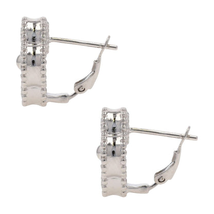 Sterling Silver Cubic Zirconia Clover Cluster Earrings