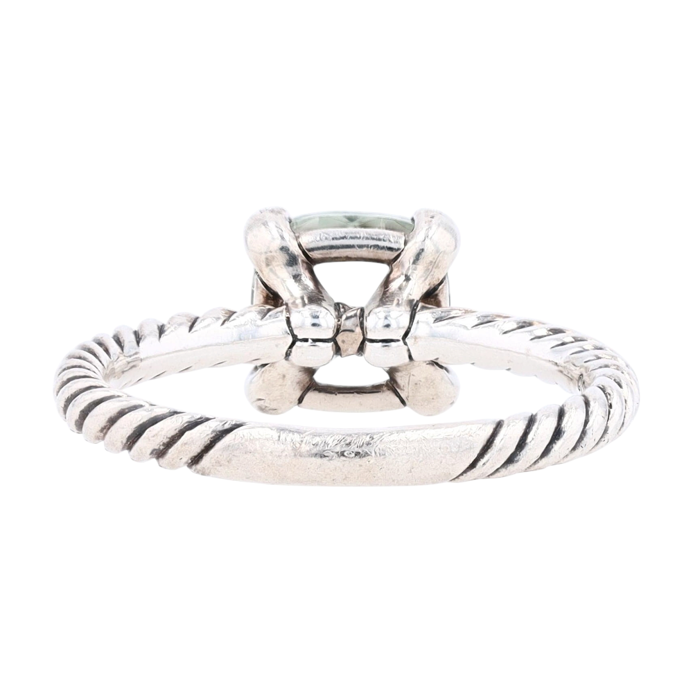 2 3/8 ctw Sterling Silver Prasiolite Fashion Ring