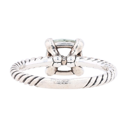 2 3/8 ctw Sterling Silver Prasiolite Fashion Ring
