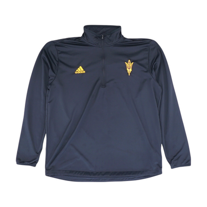 Black Arizona State Sun Devils Solid 1/4 Zip Pullover