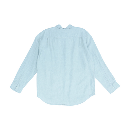Beige Solid Long Sleeve Button Down