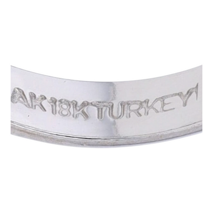 18K White Gold Band Ring