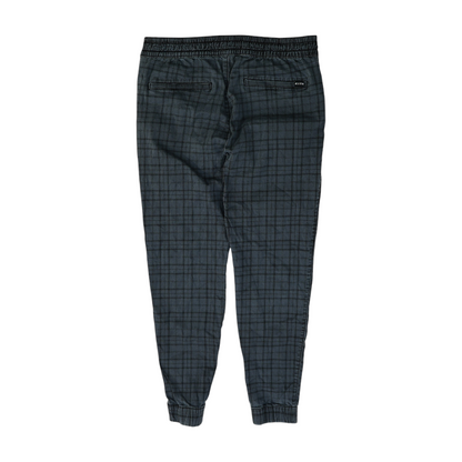 Gray Plaid Tapered Pants