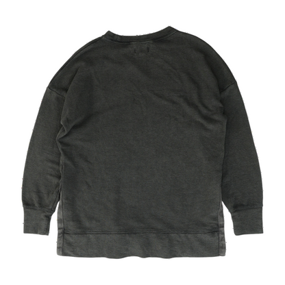 Gray Solid Sweatshirt Pullover