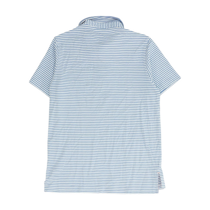 The Beaufort Bonnet Company Blue Striped Short Sleeve Polo – Image 2