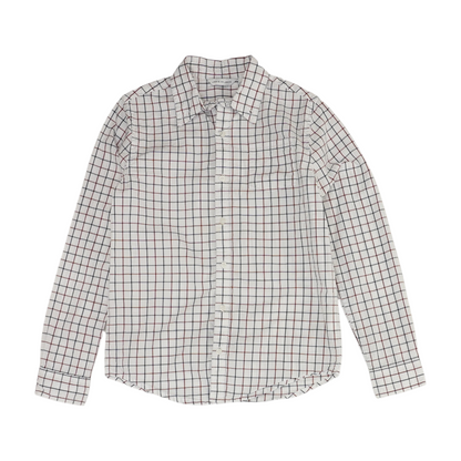 White Check Long Sleeve Button Down