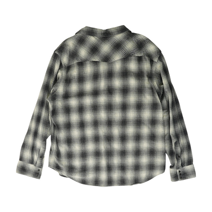 Gray Plaid Flannel Button Down