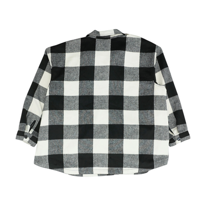 Black Plus Size Check Jacket