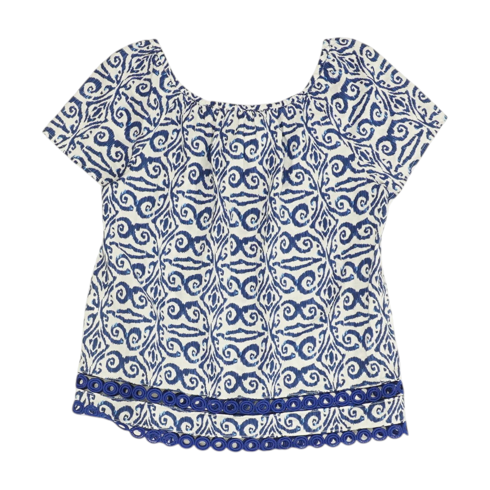 Blue Abstract Blouse
