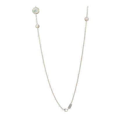 Sterling Silver Lollipop Mixed Multi-Stone Station Necklace