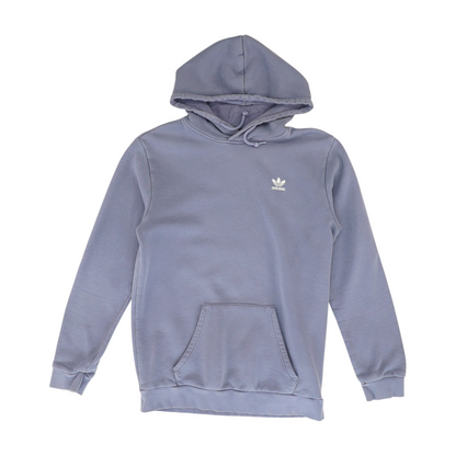 Blue Solid Hoodie Pullover