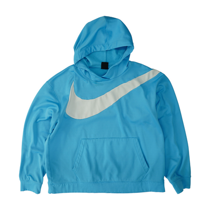 Blue Solid Hoodie Pullover
