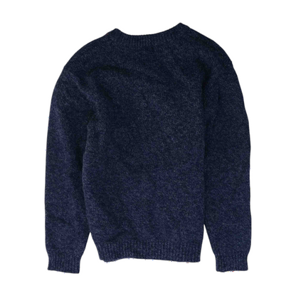 Navy Solid Pullover Sweater