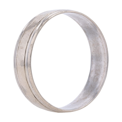 10K White Gold Band Ring