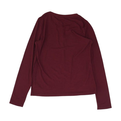 Burgundy Solid Pajama Top