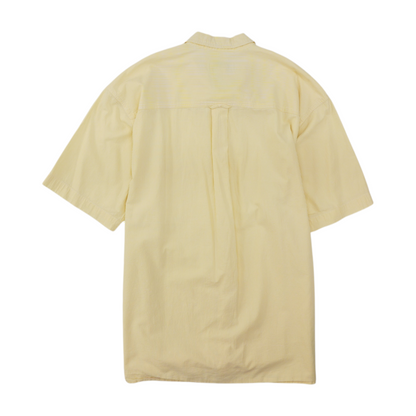 Yellow Striped Short Sleeve Button Down