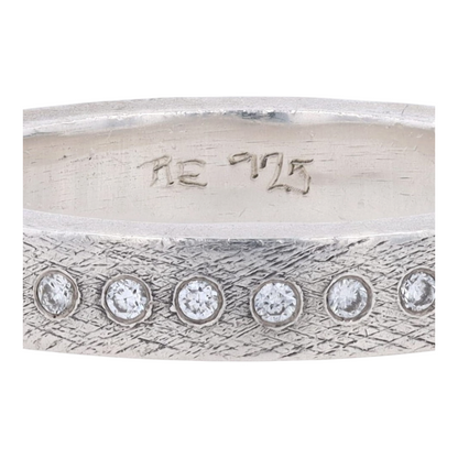 7/8 ctw Sterling Silver Diamond Band Ring