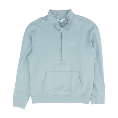 Gray Solid 1/4 Zip Pullover