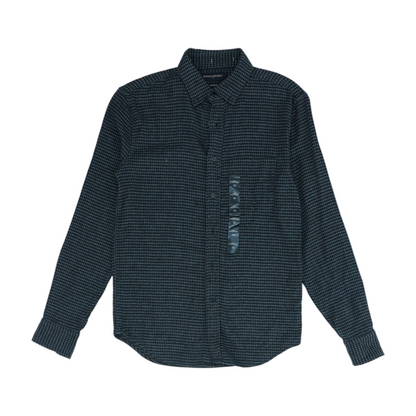 Gray Houndstooth Flannel Button Down
