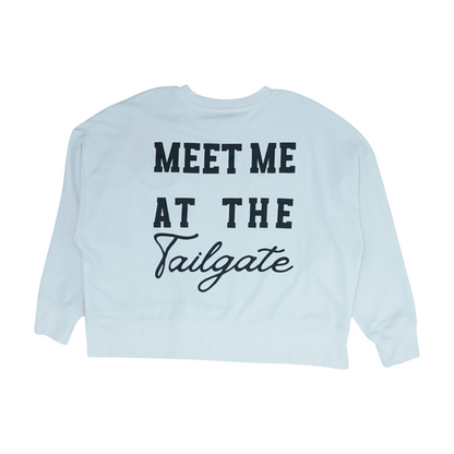 White Solid Sweatshirt Pullover