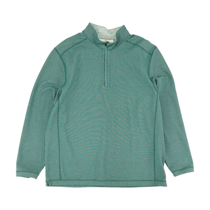 Green Solid 1/4 Zip Pullover