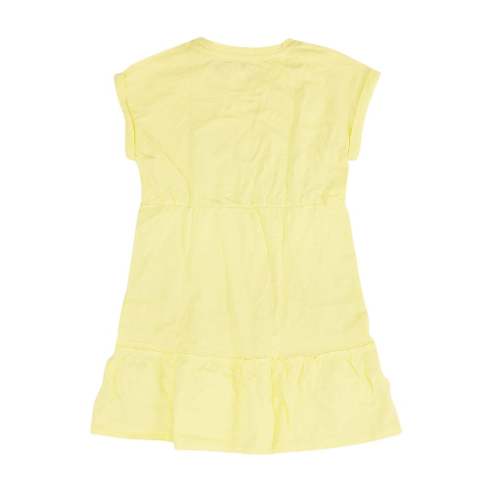 Neon Yellow Solid Midi Dress