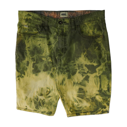 Green Tie-Dye Chino Shorts