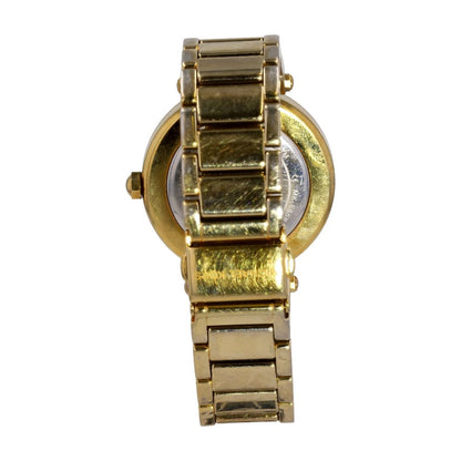 Pave Gold Tone Logo Stainless Steel Watch