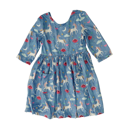 Blue Print Dress