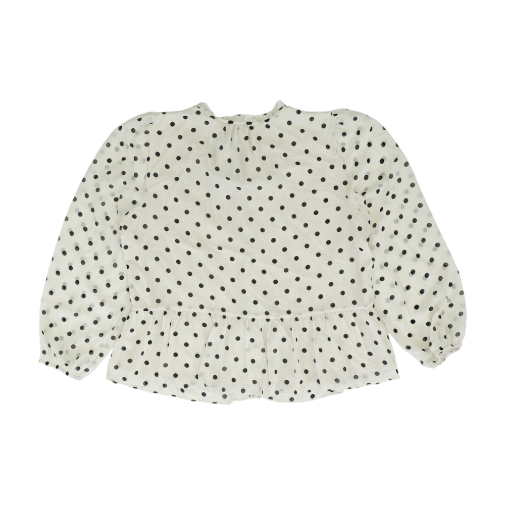Ivory Petite Polka Dot Button Down