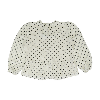 Ivory Petite Polka Dot Button Down