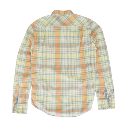 Yellow Plaid Long Sleeve Button Down