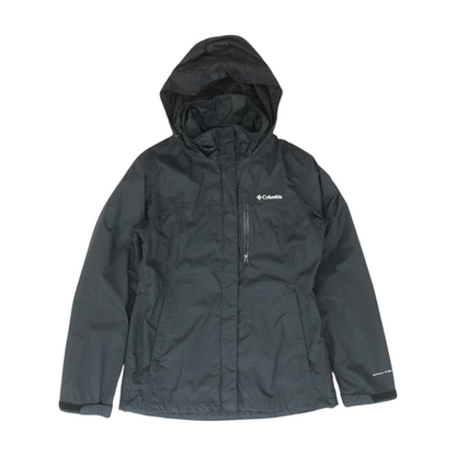 Black Solid Rain Jacket