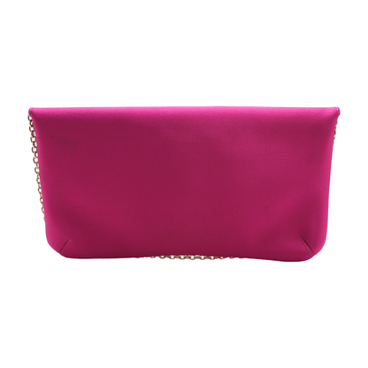 Tang Knot Clutch in Silk with Leather Knot