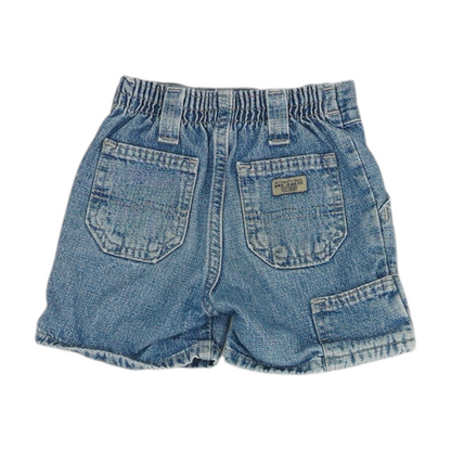 Blue Solid Denim Shorts