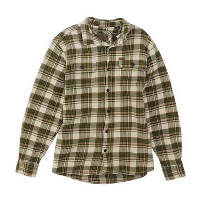 Green Plaid Flannel Button Down