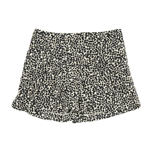 Black Animal Print Active Shorts