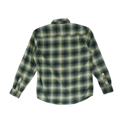 Green Plaid Flannel Button Down