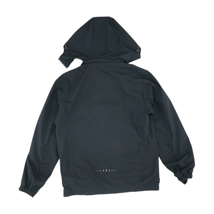 Black Solid Rain Jacket