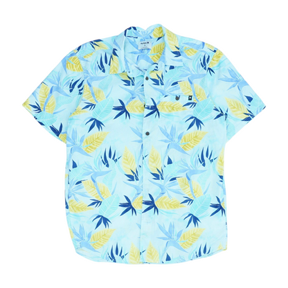 Blue Print Short Sleeve Button Down