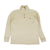 Beige Solid 1/4 Zip Pullover