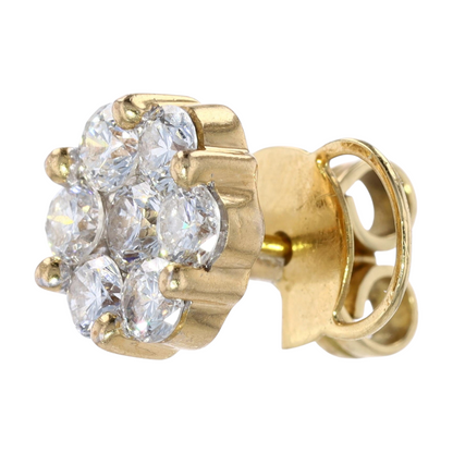 3/4 ctw 18K Yellow Gold Diamond Stud Earring