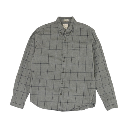 Gray Check Long Sleeve Button Down