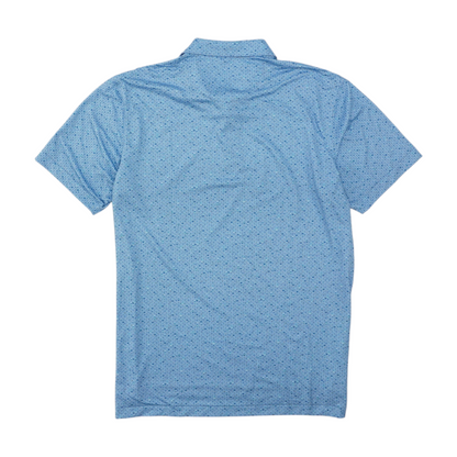 Blue Graphic Short Sleeve Polo