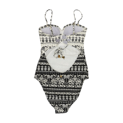 Black Print One-Piece